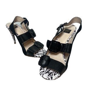 Louis et Cie Kalon Strappy Pump Size 7.5M/38 suede snakeskin designer